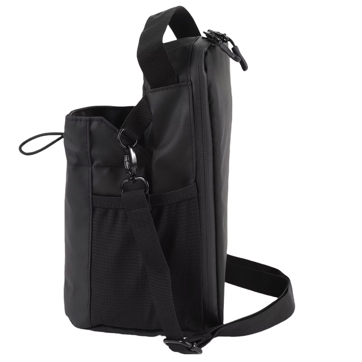 Gym Bottle Bag Magnetic Gym Bottle Sling Bag with Shoulder Strap Black 3 Strong Magnets Portable Gym Bottle Holder for Fitness