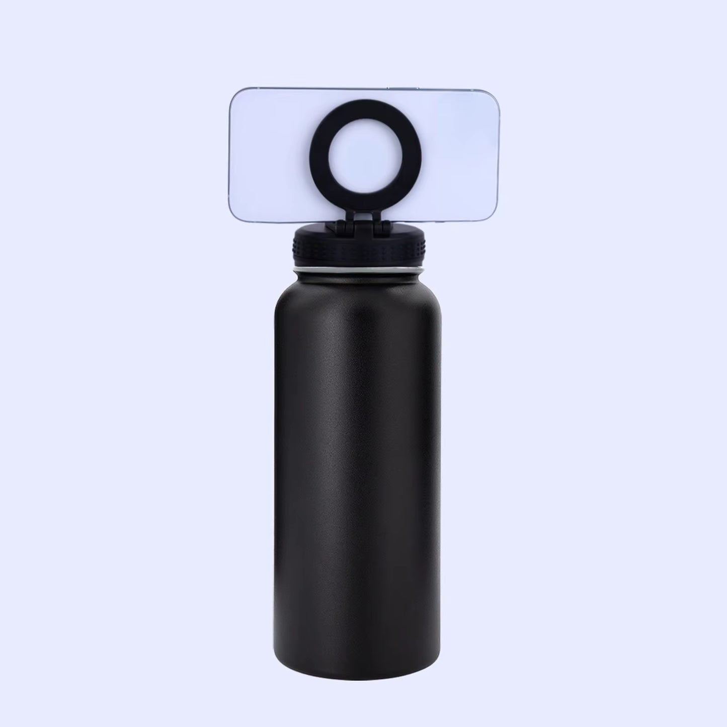 Insulated Water Bottle with Phone Mount Stainless Steel