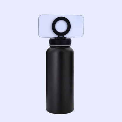 Insulated Water Bottle with Phone Mount Stainless Steel