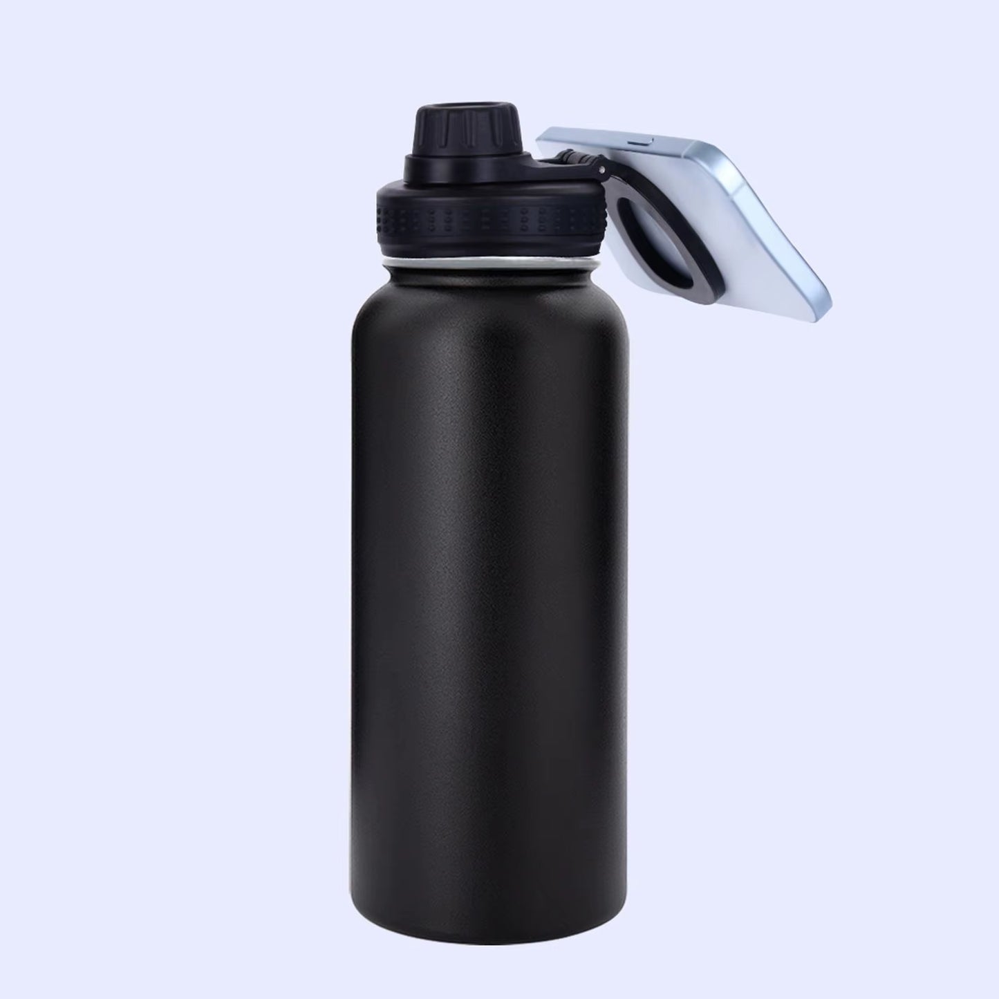 Insulated Water Bottle with Phone Mount Stainless Steel