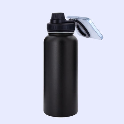 Insulated Water Bottle with Phone Mount Stainless Steel