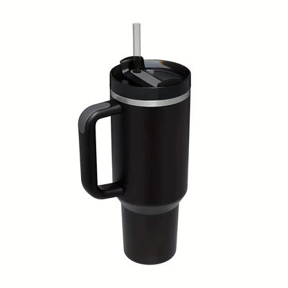 1200ML 304 Stainless Steel Insulated Water Bottle Thermal Coffee Car Cup Cold Hot Mugs Vacuum Flask with Handle Straw for Sport