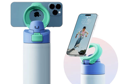 Fjbottle 710/950Ml Magnetic Lid Insulated Water Bottle with Phone Mount, Thermal Water Bottle for Outdoor