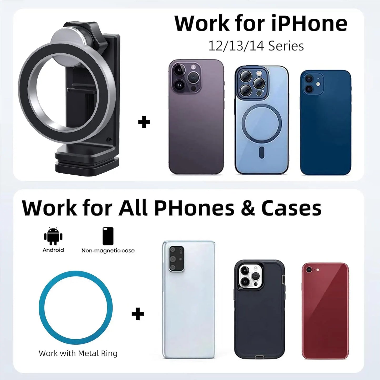 Magnetic Cell Phone Holder Airplane Travel Essentials Phone Holder Desktop Cell Phone Holder Tray Table  Phone Holder