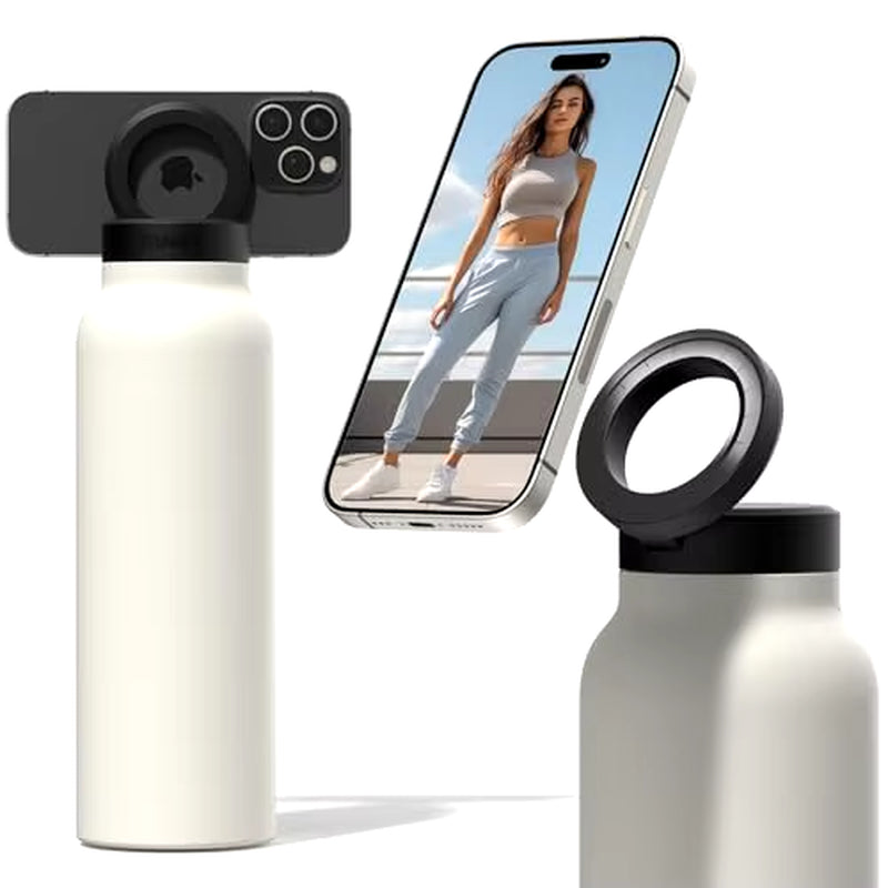 Insulated Water Bottle with Magnetic Phone Holder