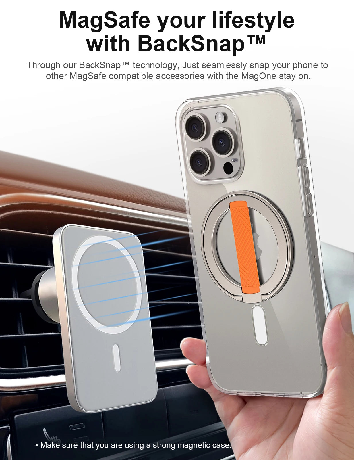 EWA Strong Magnetic Phone Holder Suitable for Magsafe Phone Holder Iphone 13 14 15 with 306 ° Orientation Phone Holder